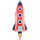 Partydeco Folienballon Rakete Rot 120cm-1St
