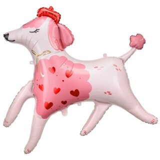 Partydeco Folienballon Hund-Pudel 119cm-1St