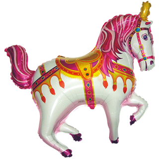 Flexmetal Folienballon Zirkuspferd Rosa 106cm-1St