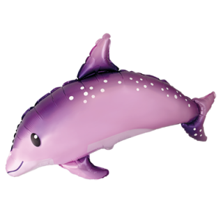 Flexmetal Folienballon Delfin Rosa Punkte 95cm-1St