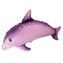Flexmetal Folienballon Delfin Rosa Punkte 95cm-1St
