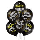 Belbal Premium Luftballon Happy Birthday to you Schwarz...