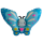 Flexmetal Folienballon Schmetterling Blau 60cm-1St
