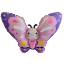 Flexmetal Folienballon Schmetterling Rosa 60cm-1St