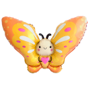Flexmetal Folienballon Schmetterling Gelb 60cm-1St