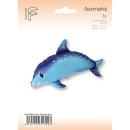 Flexmetal Folienballon Delfin Blau Punkte 96cm-1St