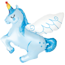 Flexmetal Folienballon Einhorn Blau 108cm-1St