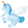 Flexmetal Folienballon Einhorn Blau 108cm-1St