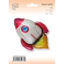 Flexmetal Folienballon Rakete Rot 76cm-1St