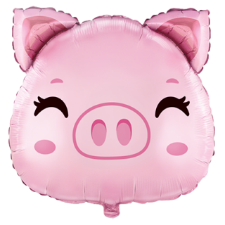 Flexmetal Folienballon Schweinekopf 60cm-1St
