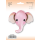 Flexmetal Folienballon Elefantenkopf Rosa 99cm-1St