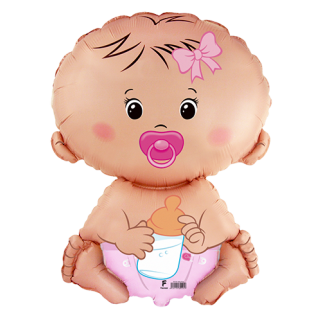 Flexmetal Folienballon Baby Rosa 67cm-1St