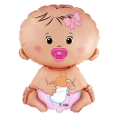 Flexmetal Folienballon Baby Rosa 67cm-1St