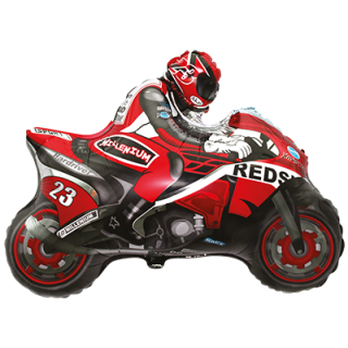 Flexmetal Folienballon Motorrad Rot 84cm-1St