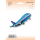 Flexmetal Folienballon Flugzeug Blau 100cm-1St