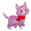 Luftballon Katze Rosa Folie-Figur 93cm Flexmetal