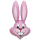 Flexmetal Folienballon Hasenkopf Rosa 90cm-1St