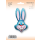 Flexmetal Folienballon Hasenkopf Blau 90cm-1St