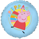 Flexmetal Folienballon Peppa Pig Hellblau  ø45cm-1St