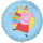 Flexmetal Folienballon Peppa Pig Hellblau  ø45cm-1St