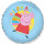 Flexmetal Folienballon Peppa Pig Hellblau  ø45cm-1St