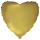 Flexmetal Folienballon Herz Gold-Zitrone Satin  ø45cm unverpackt-1St