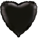 Flexmetal Folienballon Herz Schwarz  ø45cm-1St