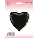 Flexmetal Folienballon Herz Schwarz  ø45cm-1St