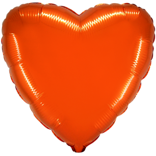 Flexmetal Folienballon Herz Orange  ø45cm-1St
