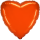 Flexmetal Folienballon Herz Orange  ø45cm-1St