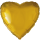 Flexmetal Folienballon Herz Gold  ø45cm-1St