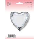 Flexmetal Folienballon Herz Silber  ø45cm-1St