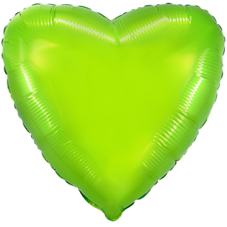 Flexmetal Folienballon Herz Grün-Limone  ø45cm-1St