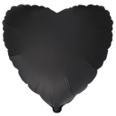 Flexmetal Folienballon Herz Schwarz Satin  ø45cm-1St