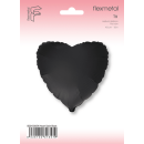 Flexmetal Folienballon Herz Schwarz Satin  ø45cm-1St