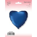 Flexmetal Folienballon Herz Blau-Dunkel Satin...