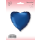 Flexmetal Folienballon Herz Blau-Dunkel Satin  ø45cm-1St