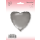 Flexmetal Folienballon Herz Grau-Stahlgrau Satin  ø45cm-1St