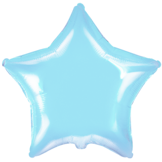 Flexmetal Folienballon Stern Blau-Hellblau ø45cm-1St