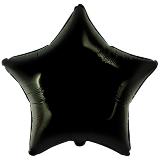 Flexmetal Folienballon Stern Schwarz ø45cm-1St