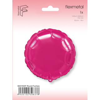 Flexmetal Folienballon Fuchsia-Pink ø45cm-1St