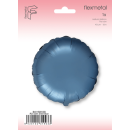 Flexmetal Folienballon Blau-Stahlblau Satin ø45cm-1St