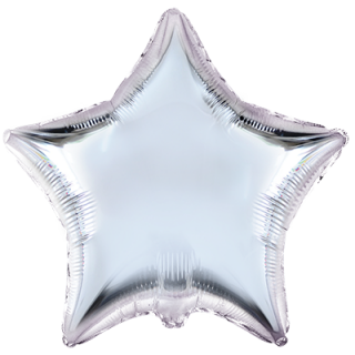 Flexmetal Folienballon Stern Silber ø45cm unverpackt-1St
