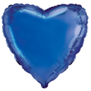 Luftballon Blau Folie-Herz ø45cm Flexmetal
