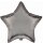 Flexmetal Folienballon Stern Silber Satin ø45cm-1St