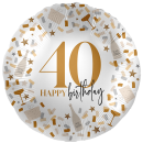 Premioloon Folienballon Zahl 40- Happy Birthday...