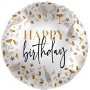 Premioloon Folienballon Happy Birthday Gold ø71cm-1St