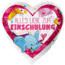Premioloon Folienballon Alles liebe zur Einschulung Pink...