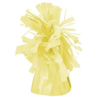 Partydeco Ballongewicht Puschel Gelb 130g-1St