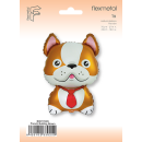 Flexmetal Folienballon Hund-Bulldogge Braun 70cm-1St